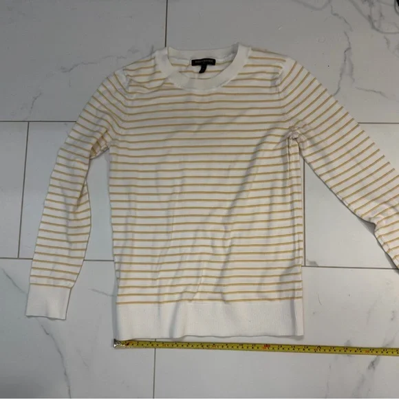Banana Republic Factory Striped Sweater in Cream and Gold - Picture 5 of 5